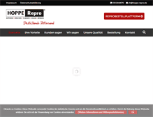 Tablet Screenshot of hoppe-repro.de